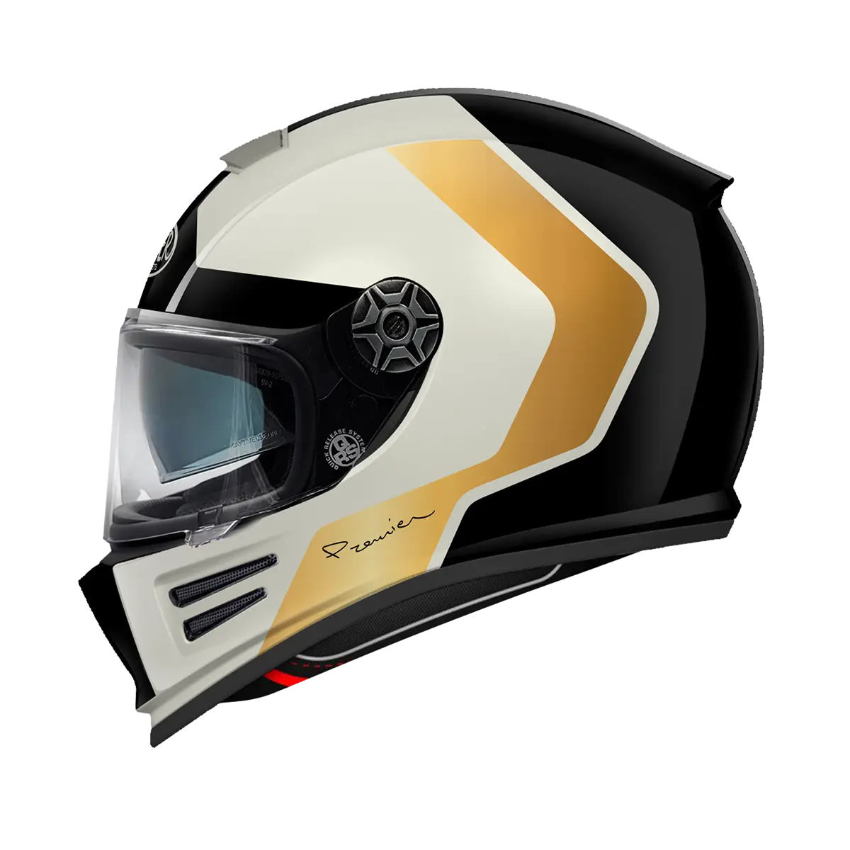 Premier Helmets Commander GP Sort Guld Hvid