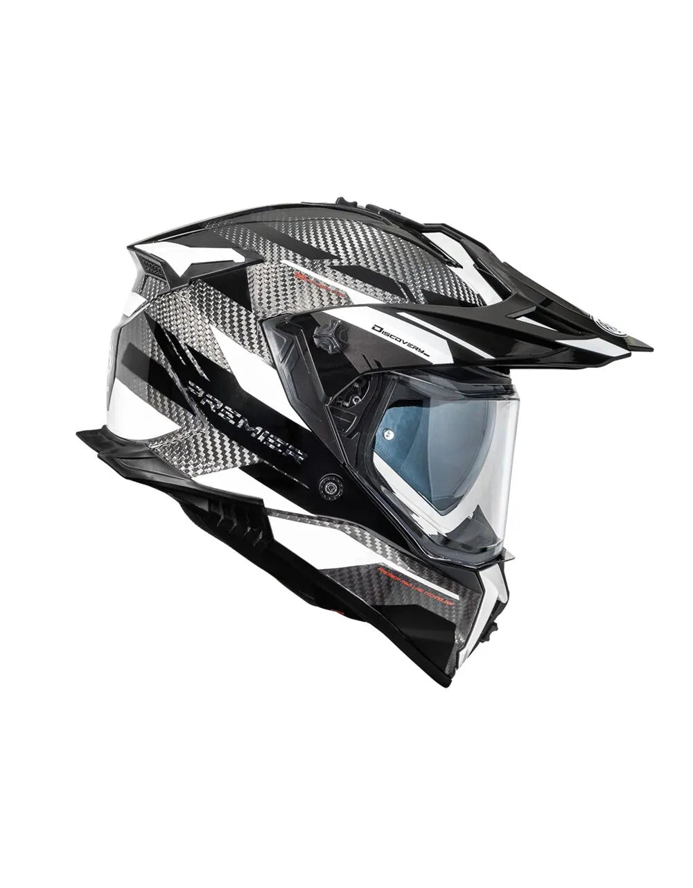 Premier Helmets Discovery Carbon EA Hjelm Grå Hvid