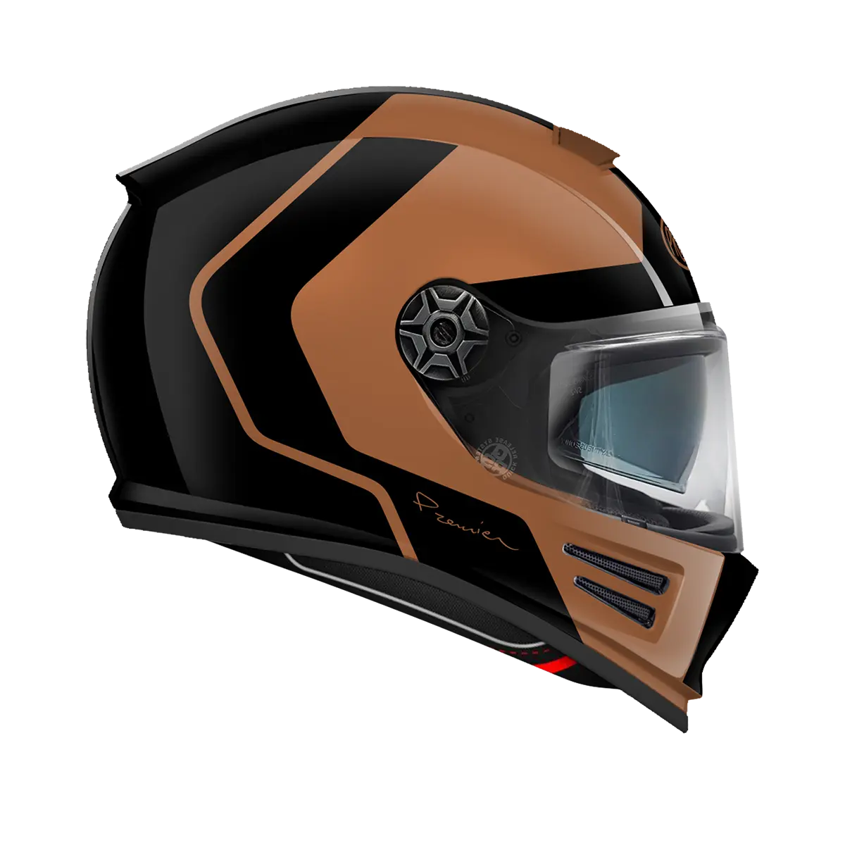 Premier Helmets Commander GP Hjelm Sort Brun