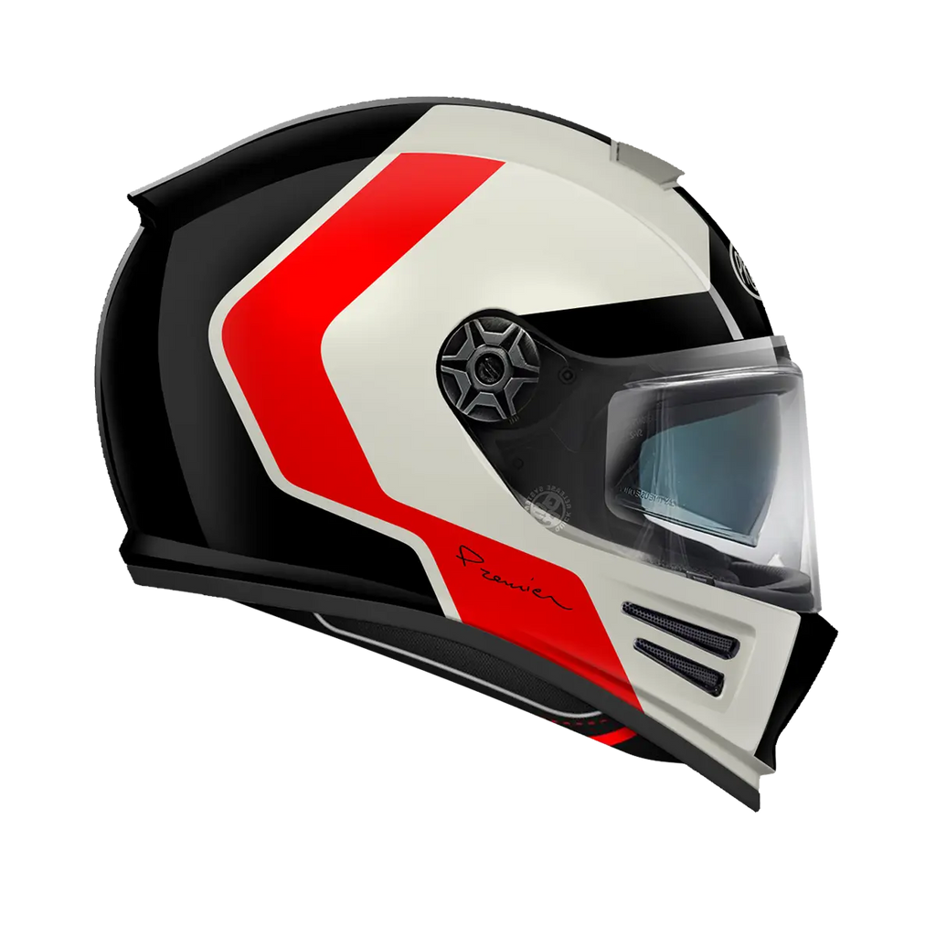 Premier Helmets Commander GP Hjelm Sort Rød Hvid