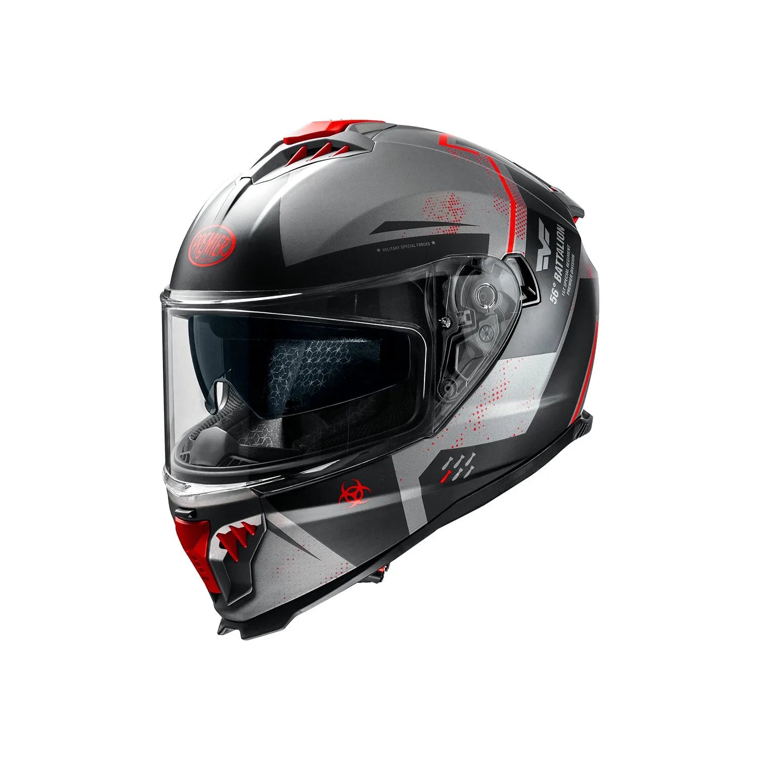 Premier Helmets Typhoon BA Hjelm Grå Rød