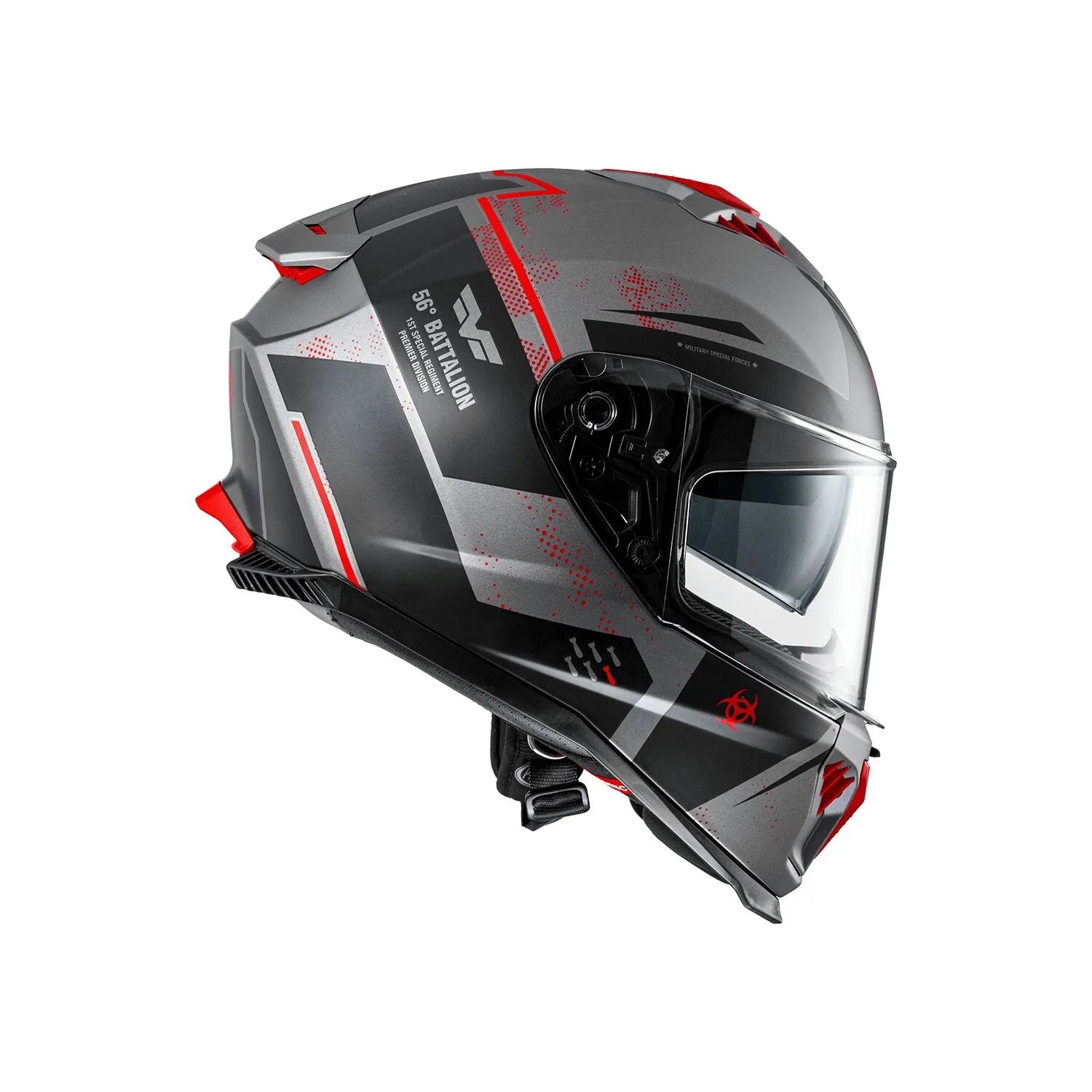Premier Helmets Typhoon BA Hjelm Grå Rød