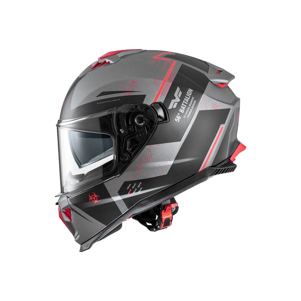Premier Helmets Typhoon BA Hjelm Grå Rød