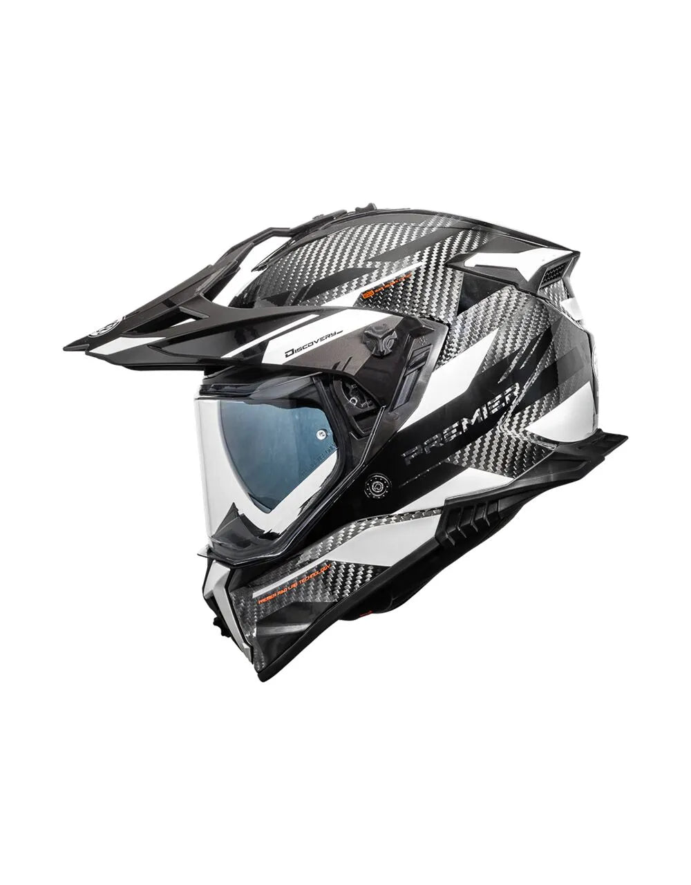 Premier Helmets Discovery Carbon EA Hjelm Grå Hvid