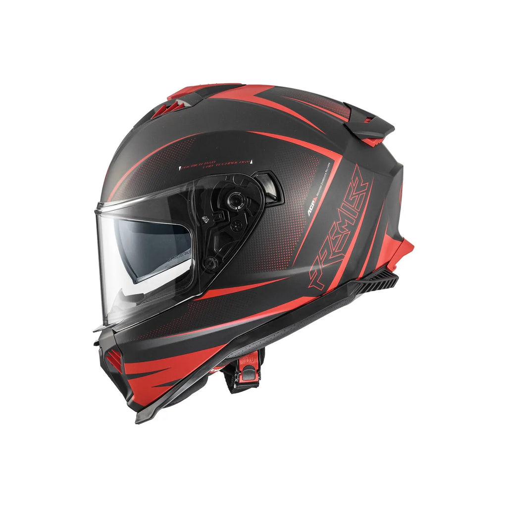 Premier Helmets Typhoon FR Hjelm Mat Sort/Rød