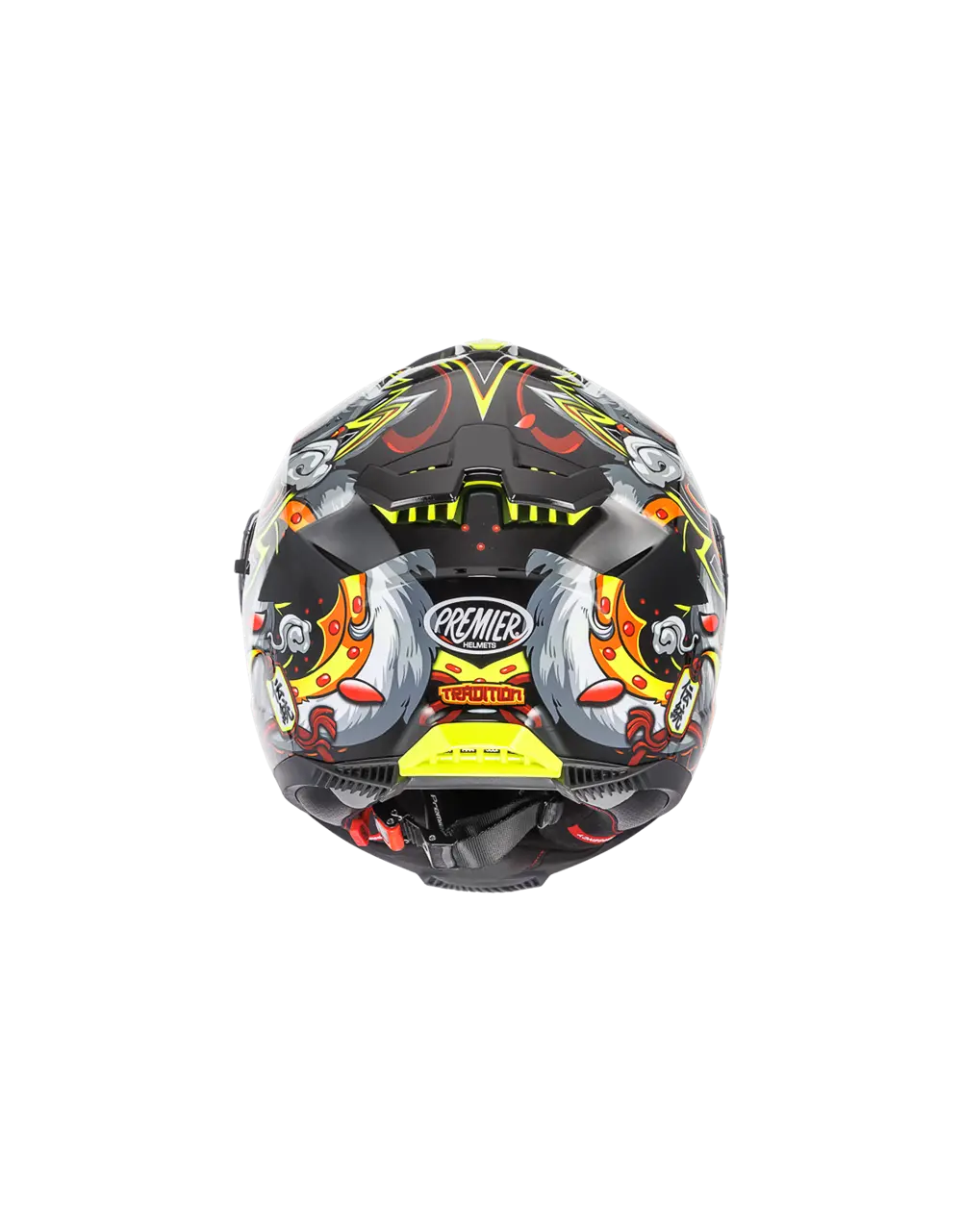 Premier Helmets Typhoon LY Graphic hjelm Grå Rød Gul