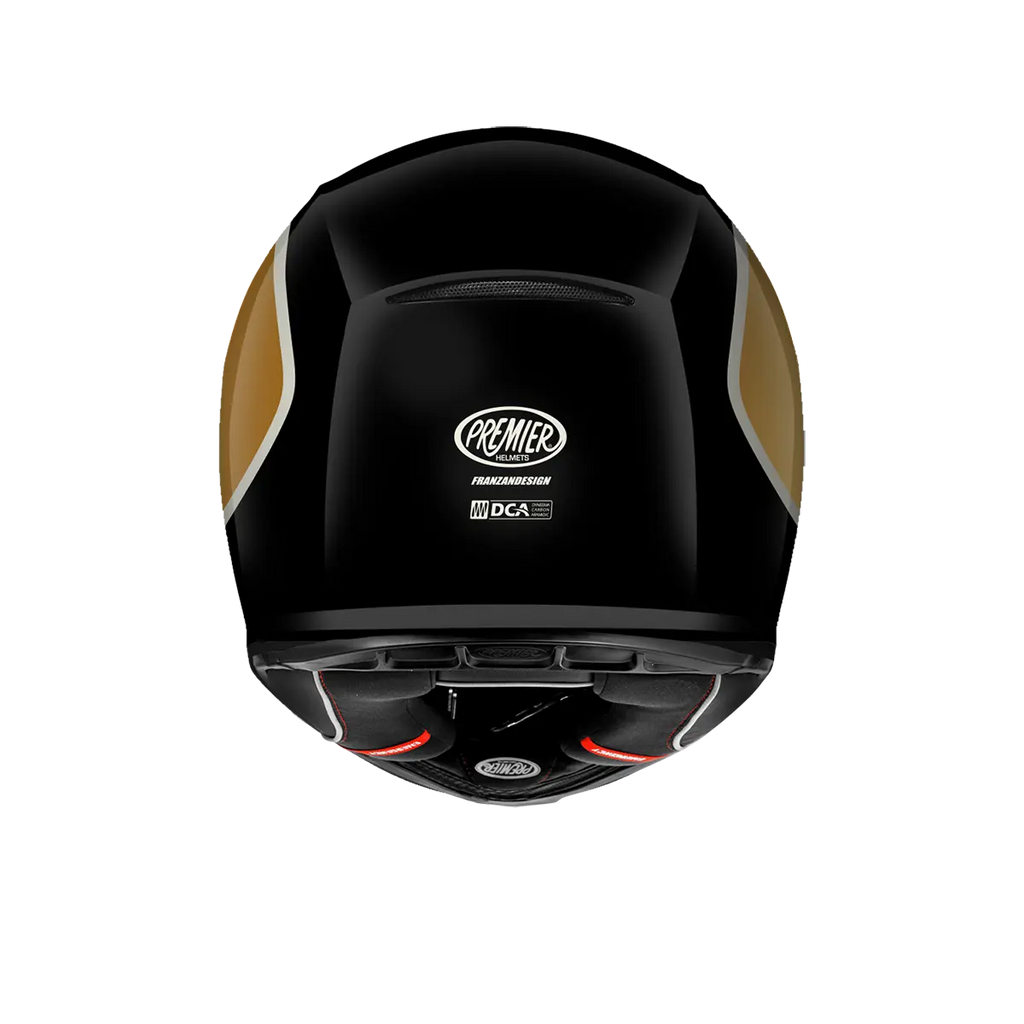 Premier Helmets Commander GP Sort Guld Hvid