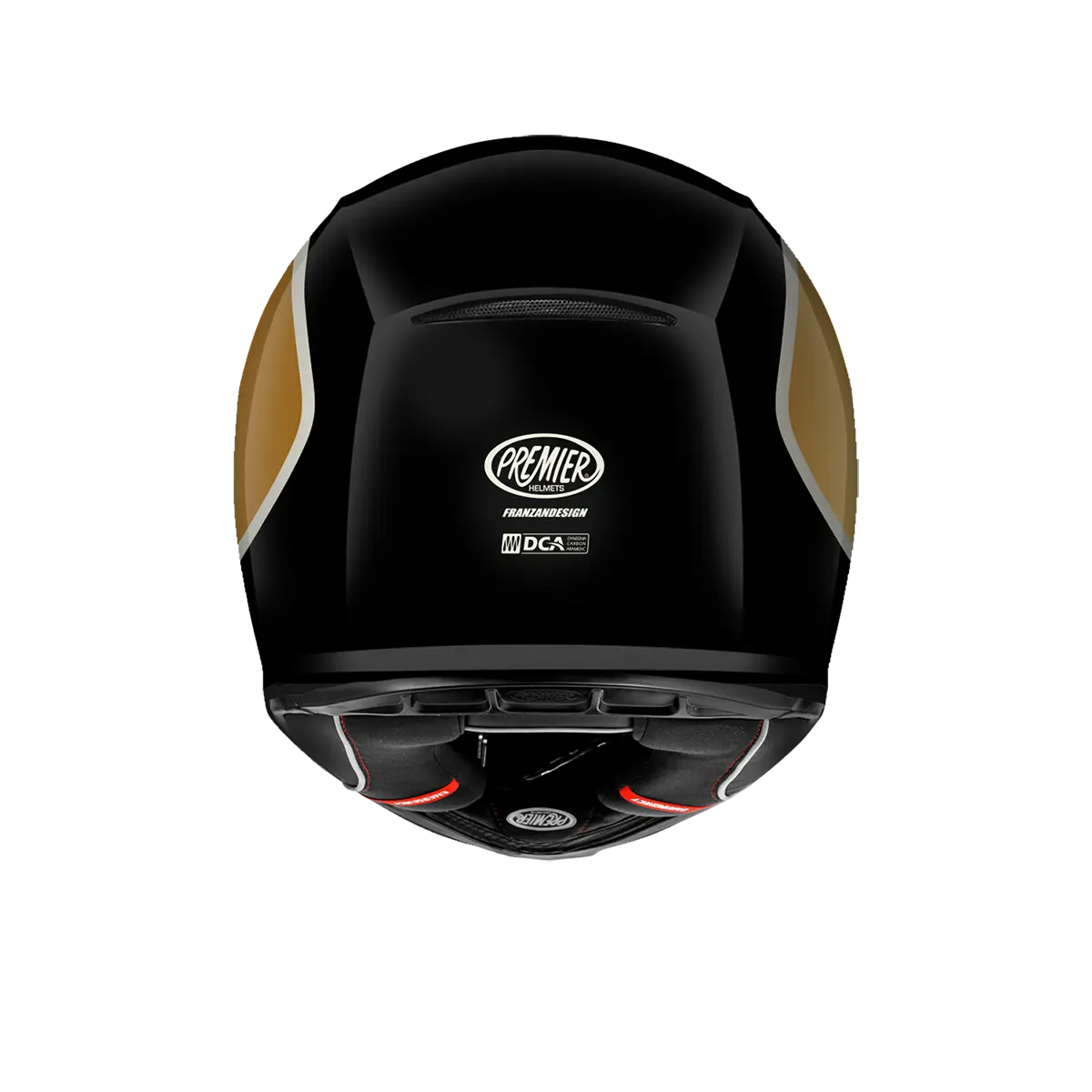 Premier Helmets Commander GP Sort Guld Hvid