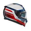 Premier Helmets Commander Carbon Hjelm Hvid Blå Rød