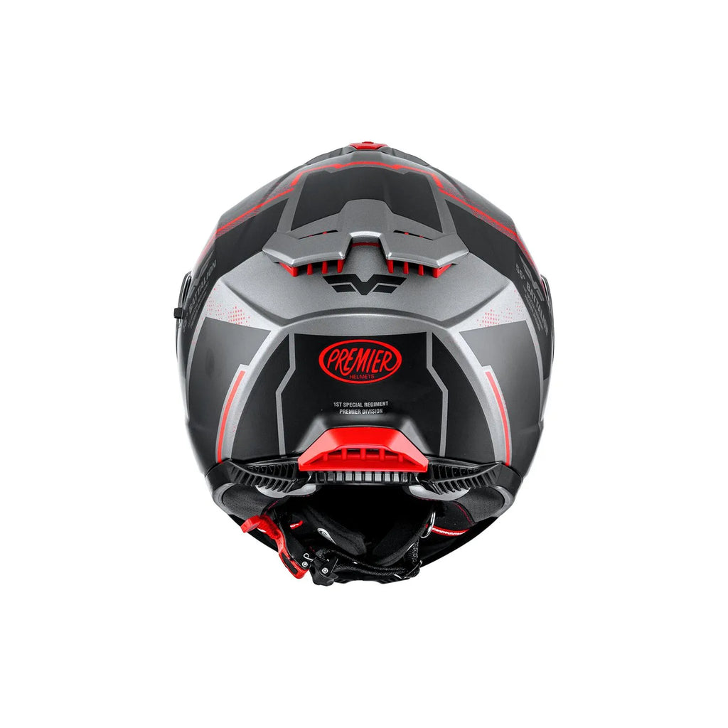 Premier Helmets Typhoon BA Hjelm Grå Rød