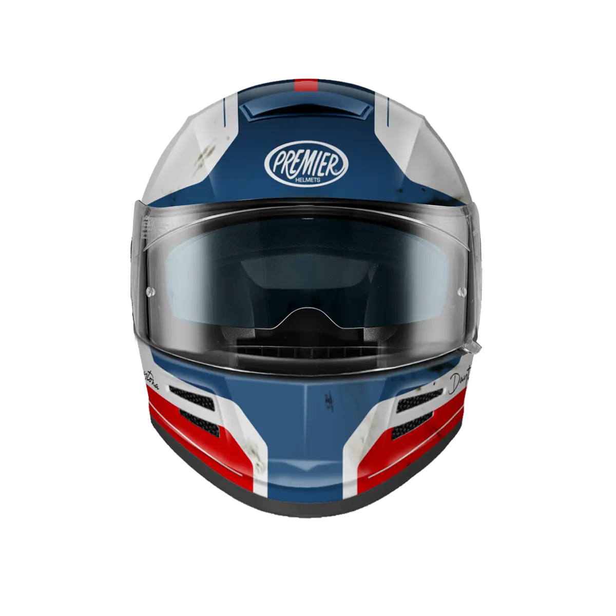 Premier Helmets Commander Carbon Hjelm Hvid Blå Rød