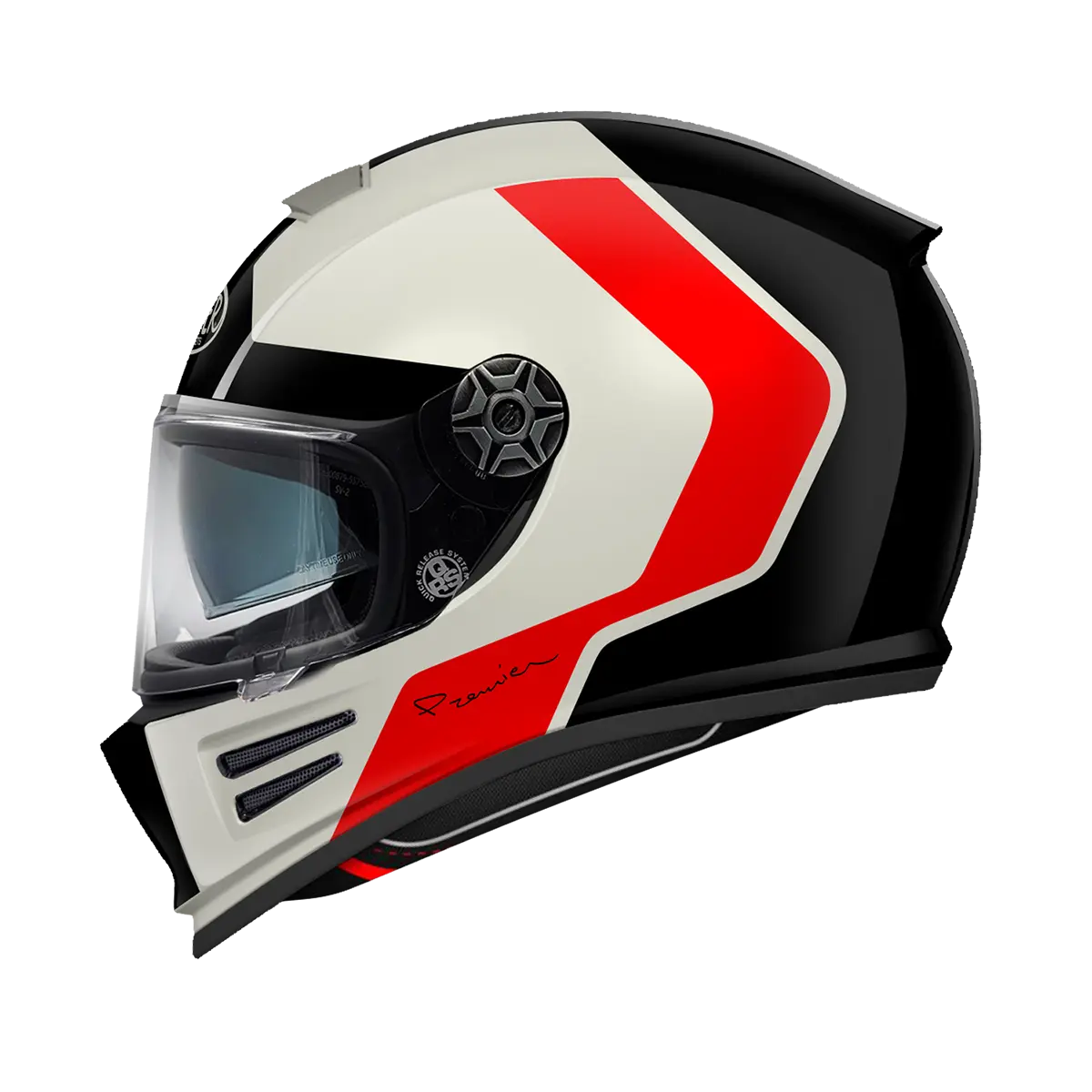Premier Helmets Commander GP Hjelm Sort Rød Hvid