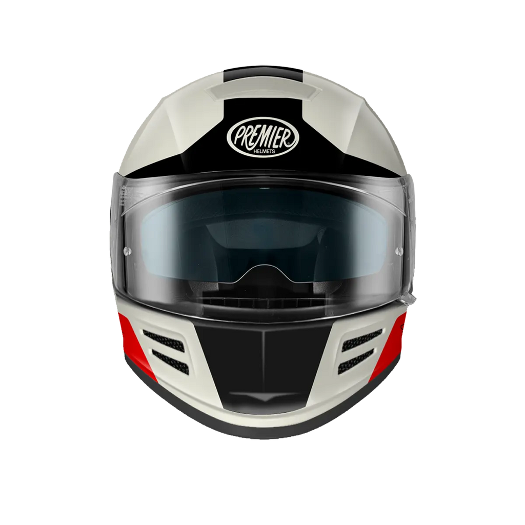 Premier Helmets Commander GP Hjelm Sort Rød Hvid