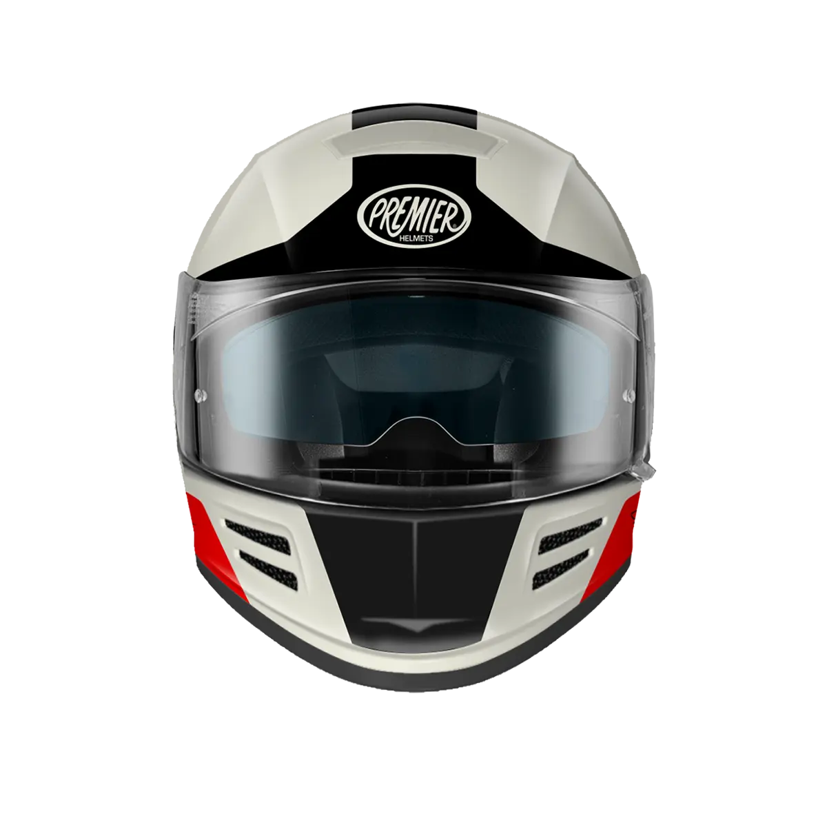 Premier Helmets Commander GP Hjelm Sort Rød Hvid