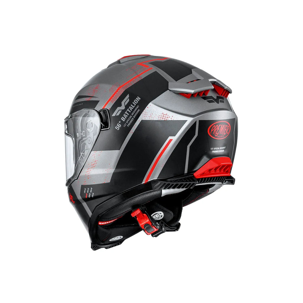 Premier Helmets Typhoon BA Hjelm Grå Rød