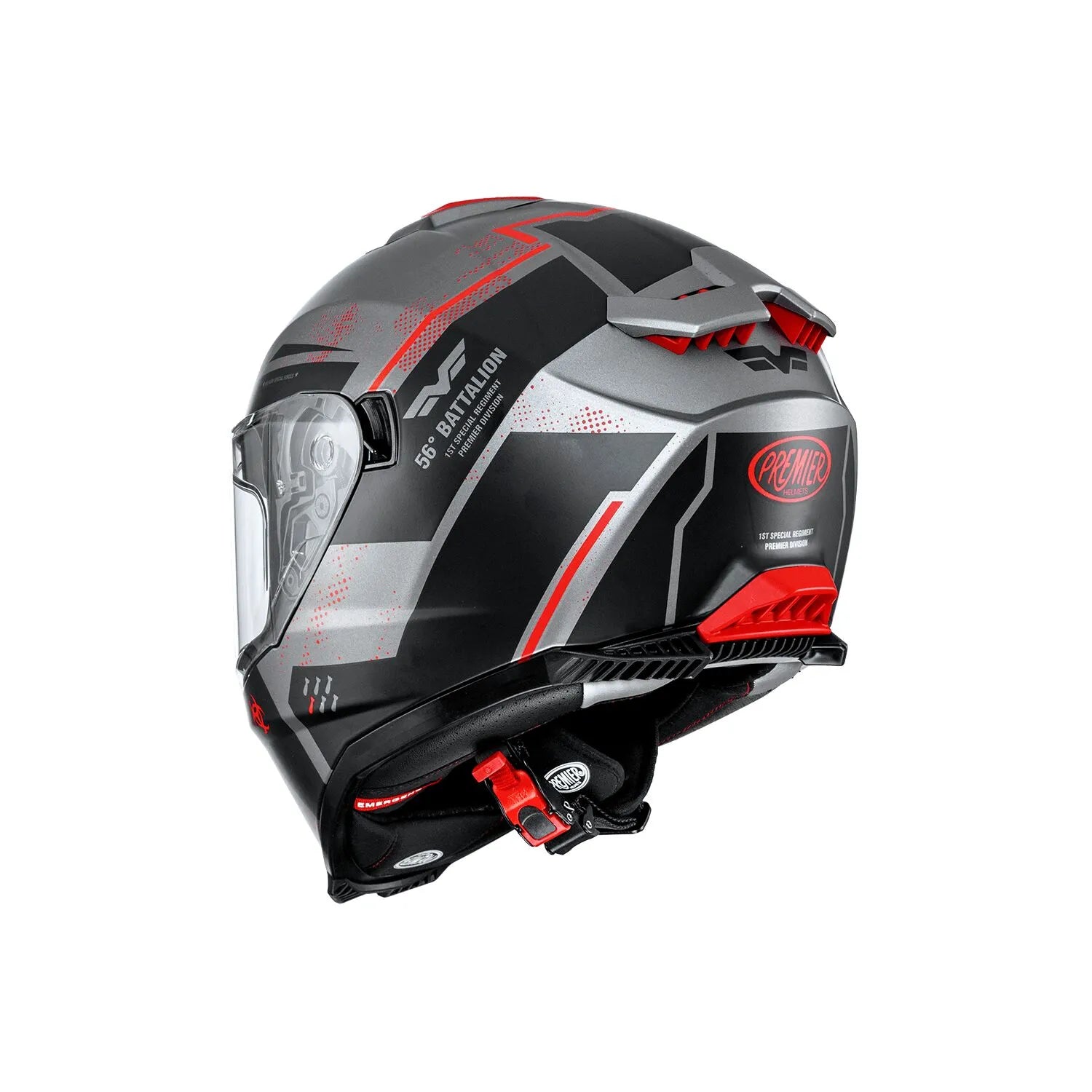 Premier Helmets Typhoon BA Hjelm Grå Rød