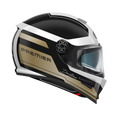 Premier Helmets Commander DA Hjelm Sort Brun Hvid