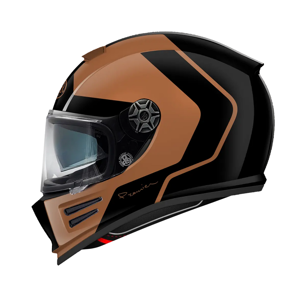 Premier Helmets Commander GP Hjelm Sort Brun