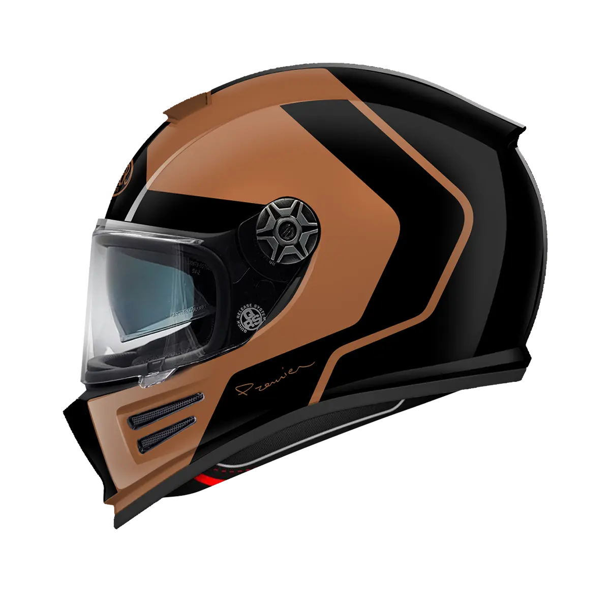 Premier Helmets Commander GP Hjelm Sort Brun