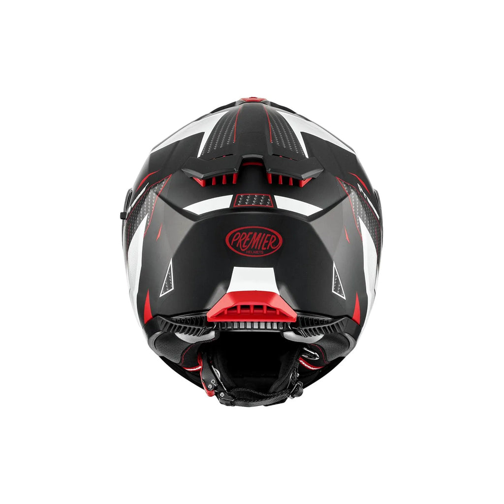 Premier Helmets Typhoon Hjelm Mat Grå Rød Hvid