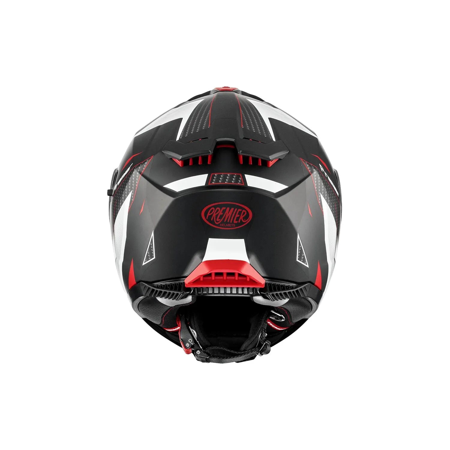 Premier Helmets Typhoon Hjelm Mat Grå Rød Hvid