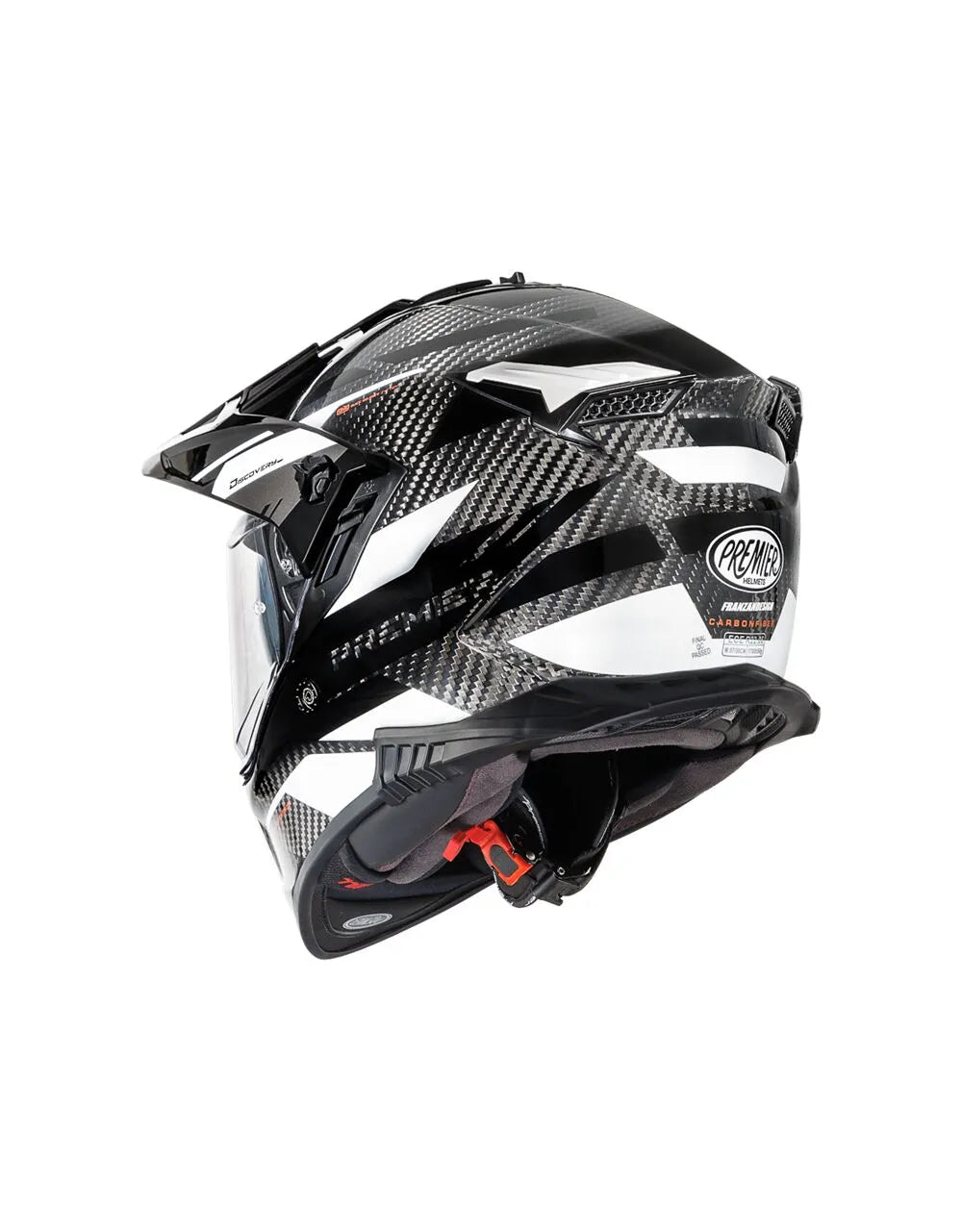 Premier Helmets Discovery Carbon EA Hjelm Grå Hvid
