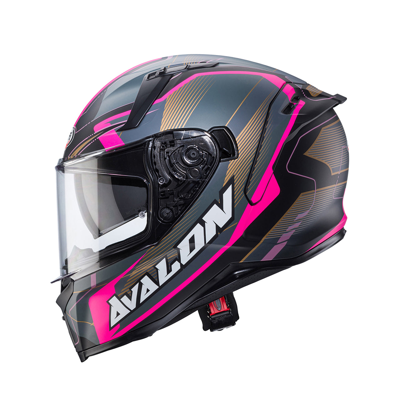 Caberg Avalon X Matsort/Grå/Pink Motorcykel Hjelm