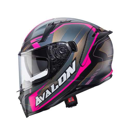 Caberg Avalon X Matsort/Grå/Pink Motorcykel Hjelm