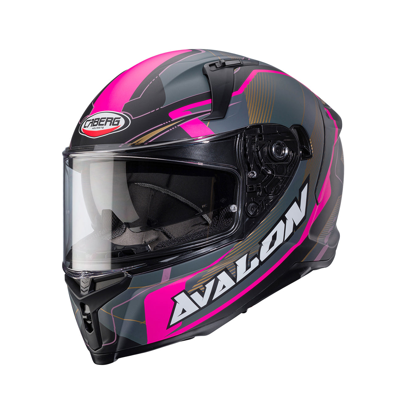 Caberg Avalon X Matsort/Grå/Pink Motorcykel Hjelm