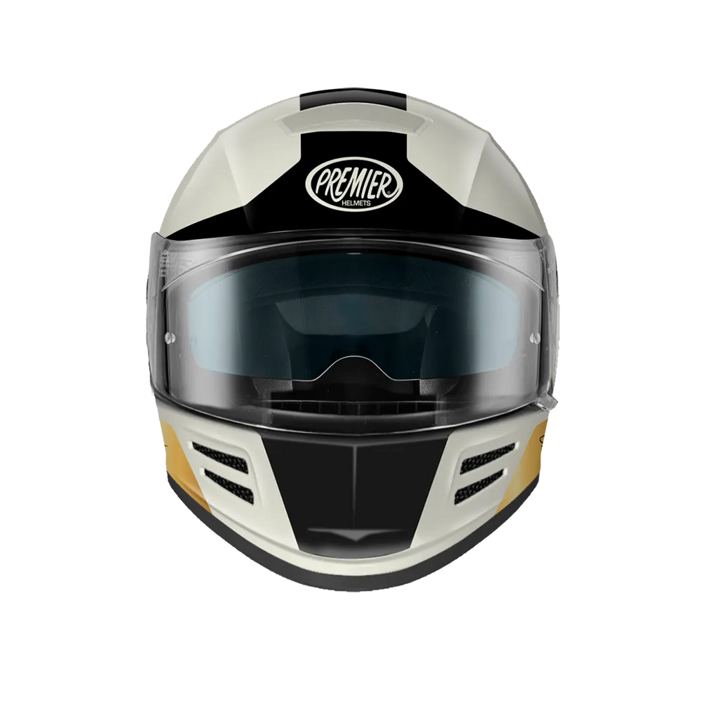 Premier Helmets Commander GP Sort Guld Hvid