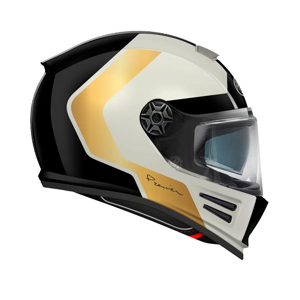 Premier Helmets Commander GP Sort Guld Hvid