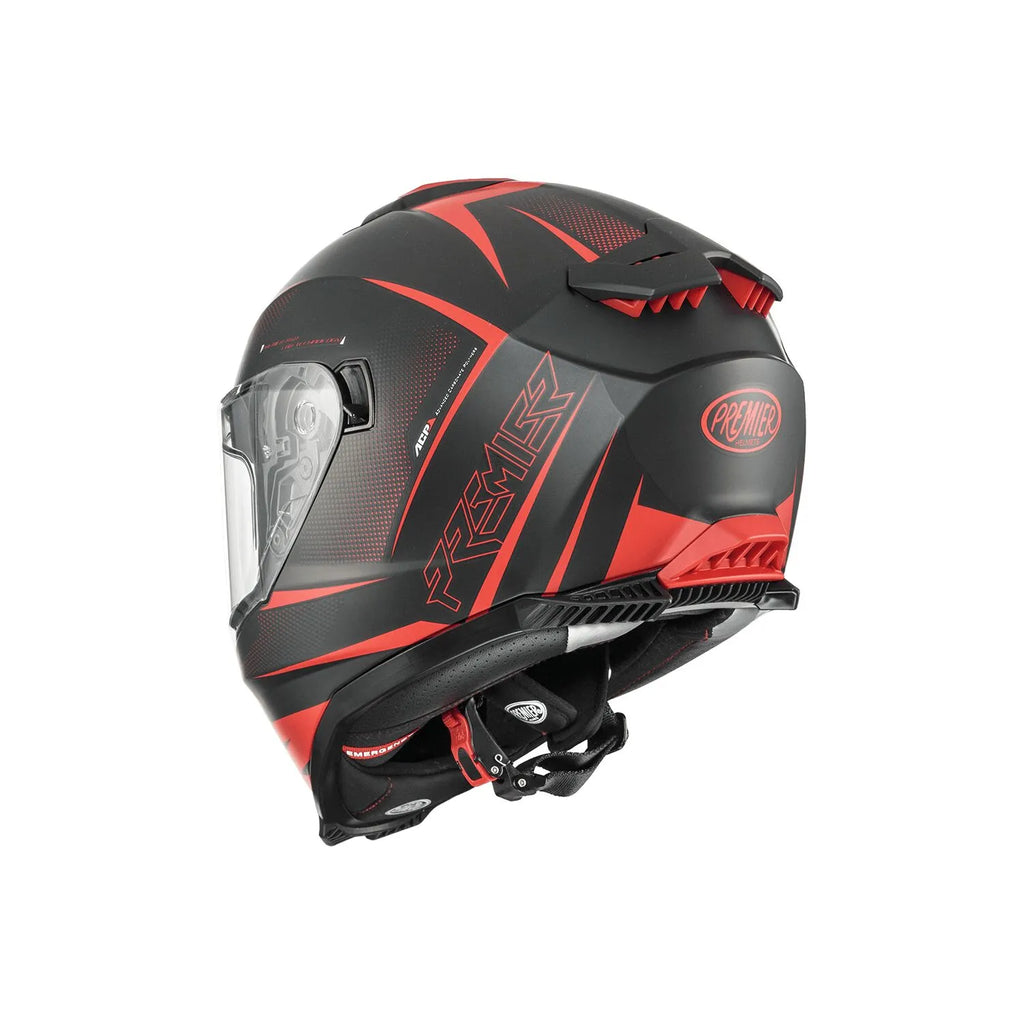 Premier Helmets Typhoon FR Hjelm Mat Sort/Rød