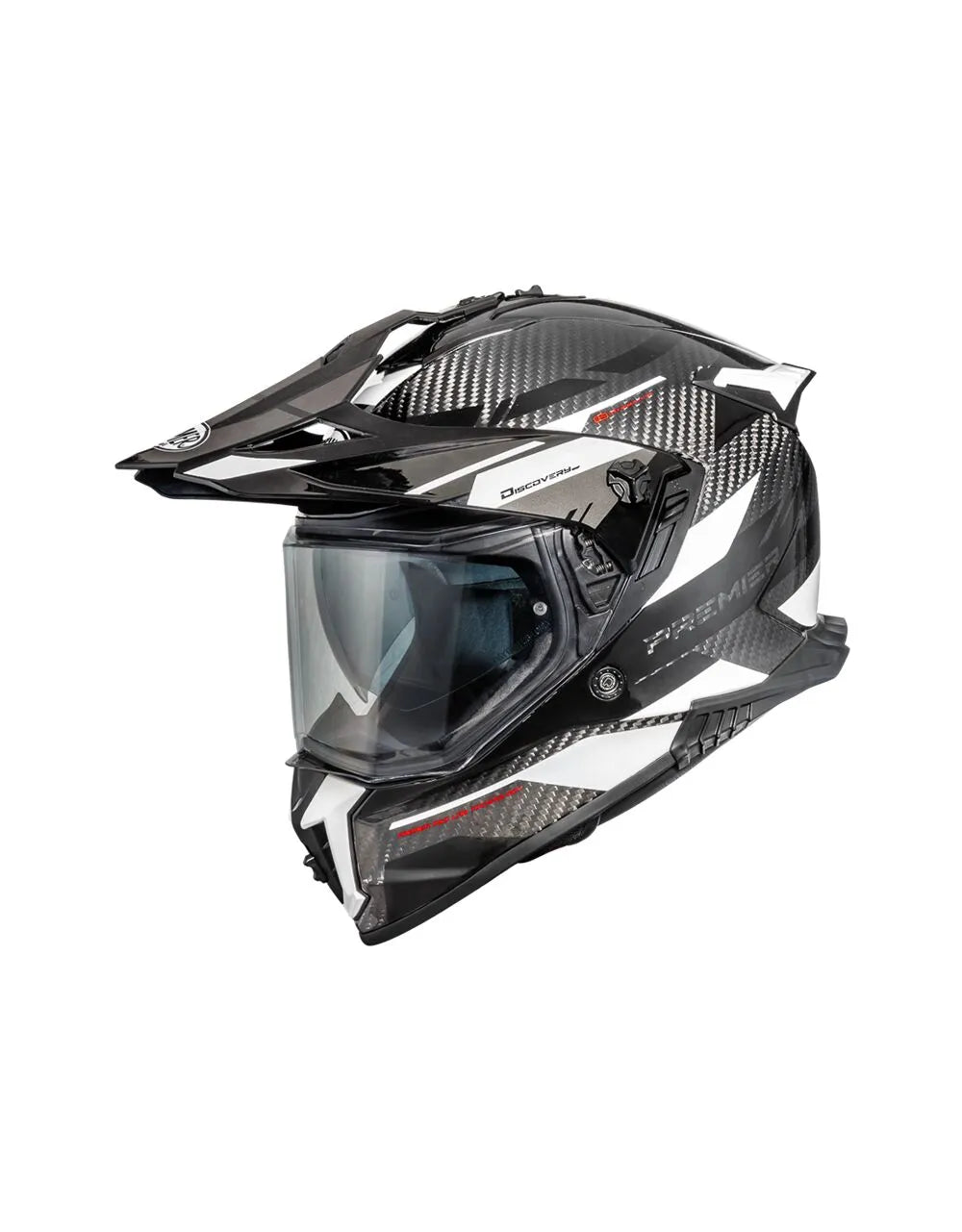 Premier Helmets Discovery Carbon EA Hjelm Grå Hvid