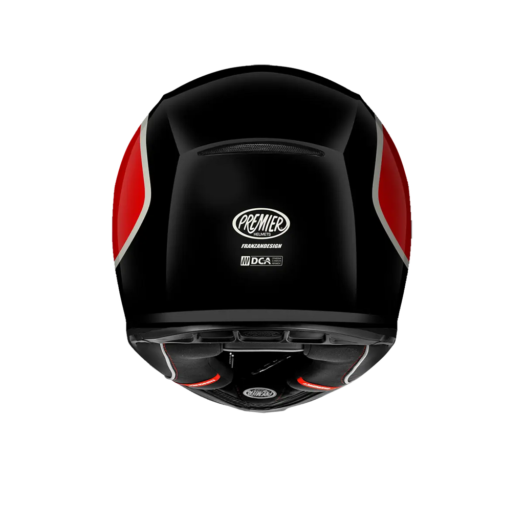 Premier Helmets Commander GP Hjelm Sort Rød Hvid