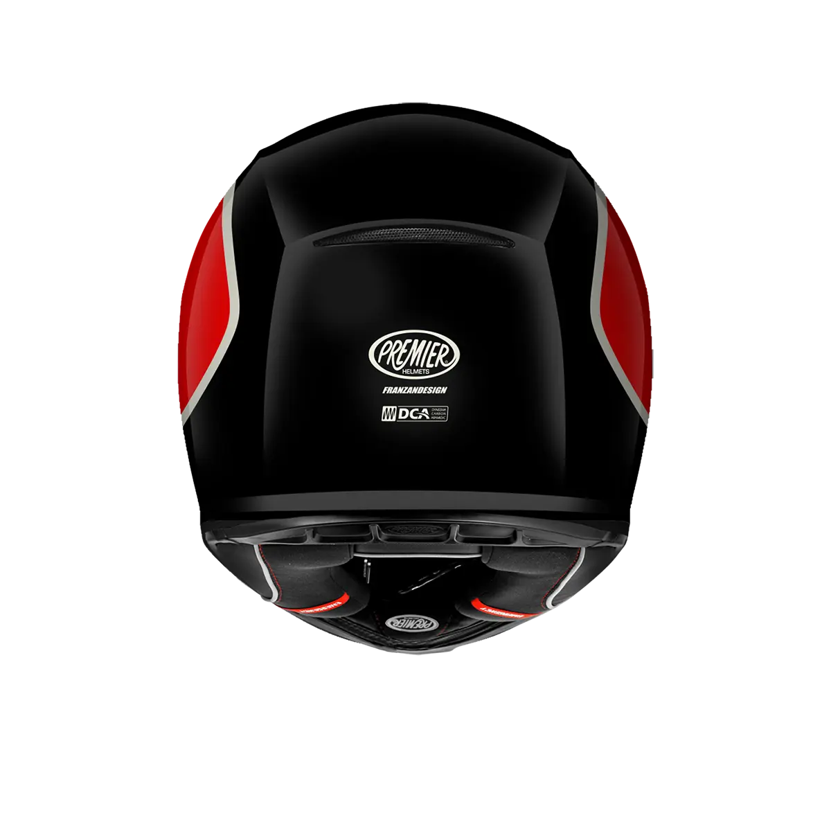 Premier Helmets Commander GP Hjelm Sort Rød Hvid
