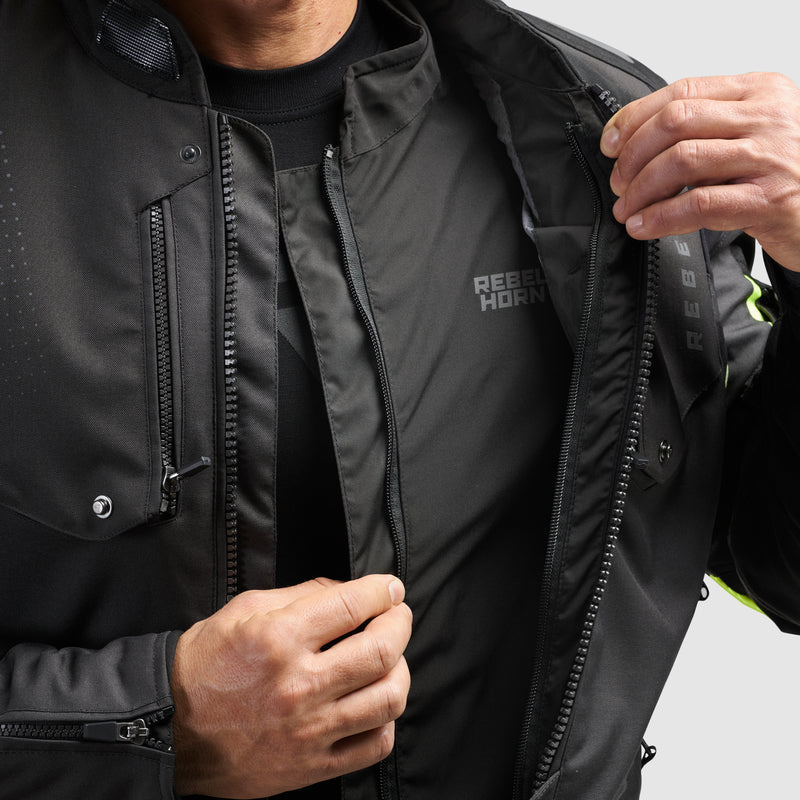 Rebelhorn Hiker IV Sort/Flu Neon MC Jakke