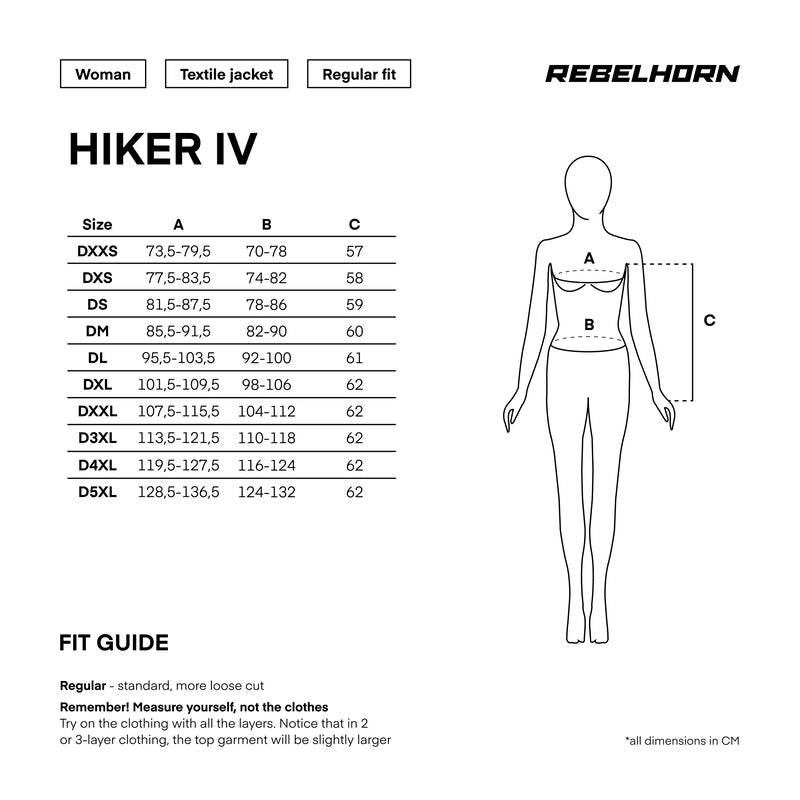 Rebelhorn Hiker IV sort Dame MC Jakke