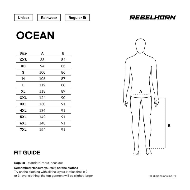 Rebelhorn Ocan MC Regnbukser - Sort