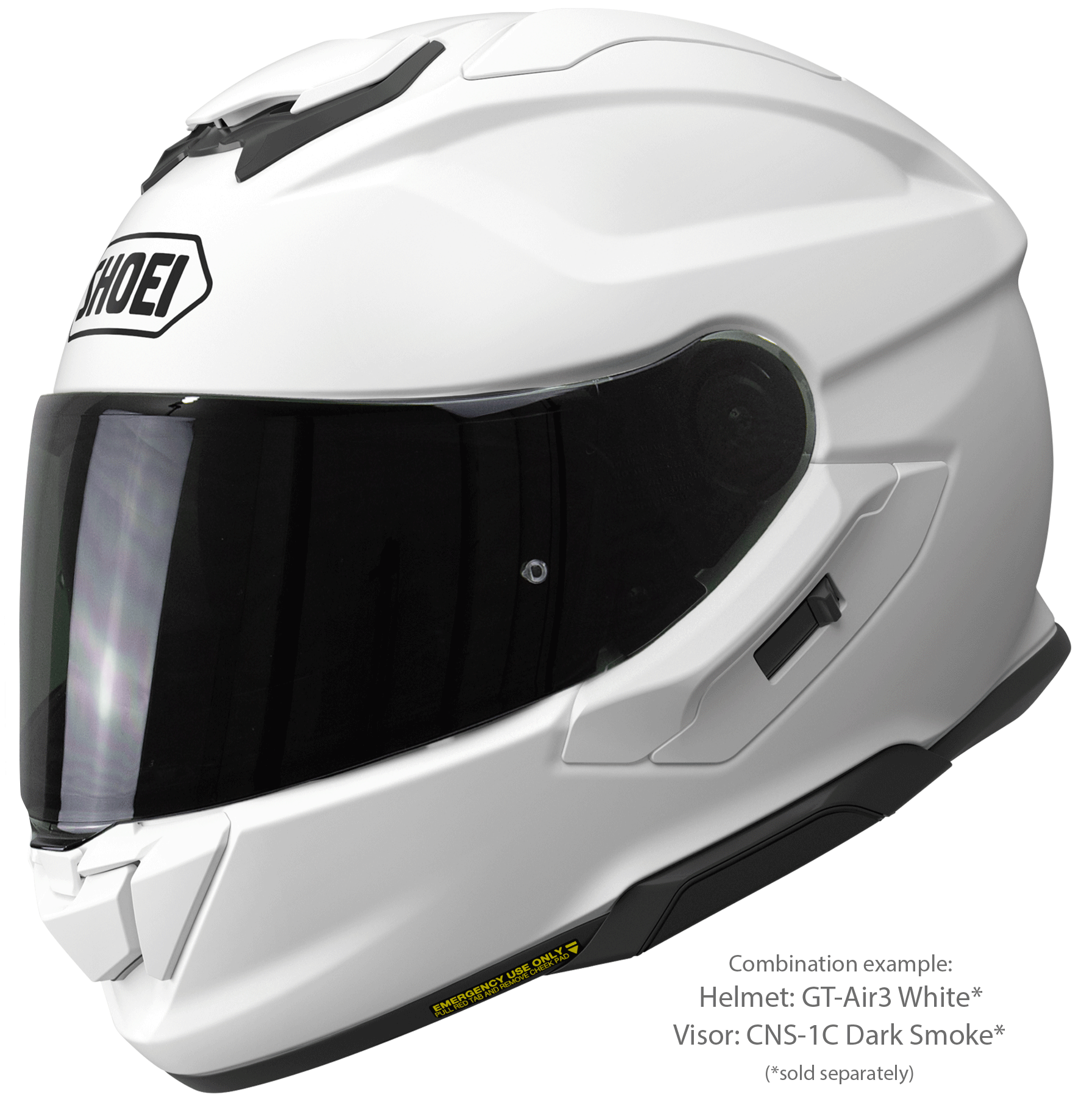 Shoei GT-Air 3 Hvid Motorcykel Hjelm
