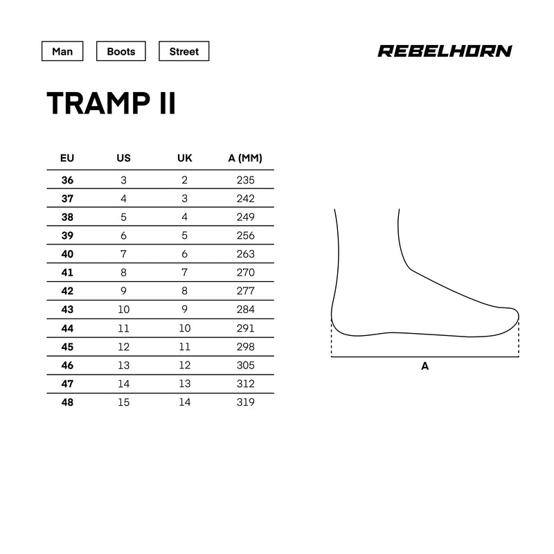 Rebelhorn Tramp II Grå MC sko