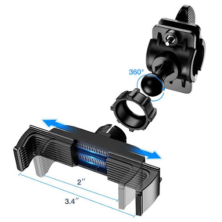 Mobilholder til MC (sort)