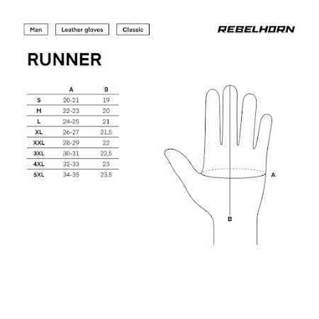 Rebelhorn Runner Sort MC Handsker