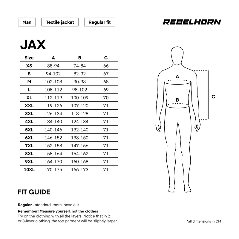 rebelhorn jax jakke stoerrelse